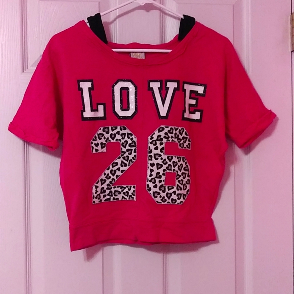 Glittery Hot Pink T-shirt